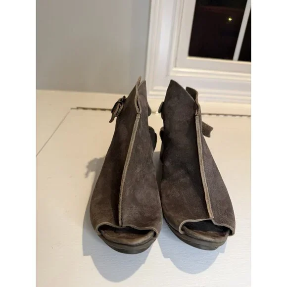 NEW Trippen Womens Mandarin Heeled Sandal Brown Leather UK 39 US 8.5 $392 [jb] - Picture 6 of 11